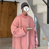 Korean Fashion Stand-up Collar Pastel Sweatshirt